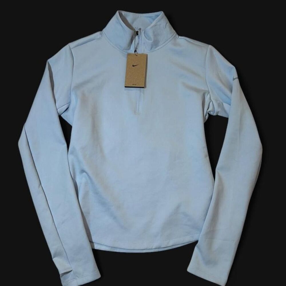 Nike Women's Blue and White Sweatshirt